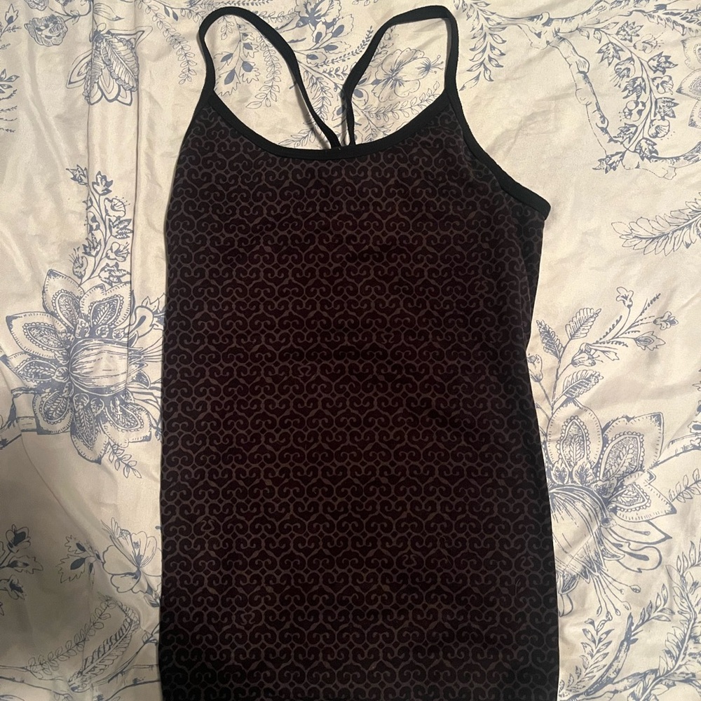 Black and Red Patterned Tank Top Lululemon Animal Print
